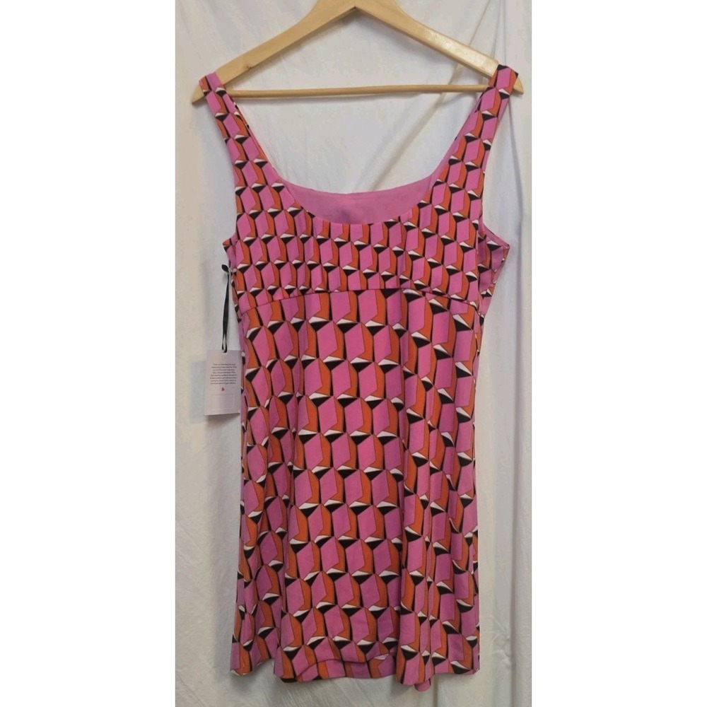 NWT Diane Von Furstenberg x Target DVF Mini Dress Pink 10 Geometric Mod Y2K - Picture 7 of 9